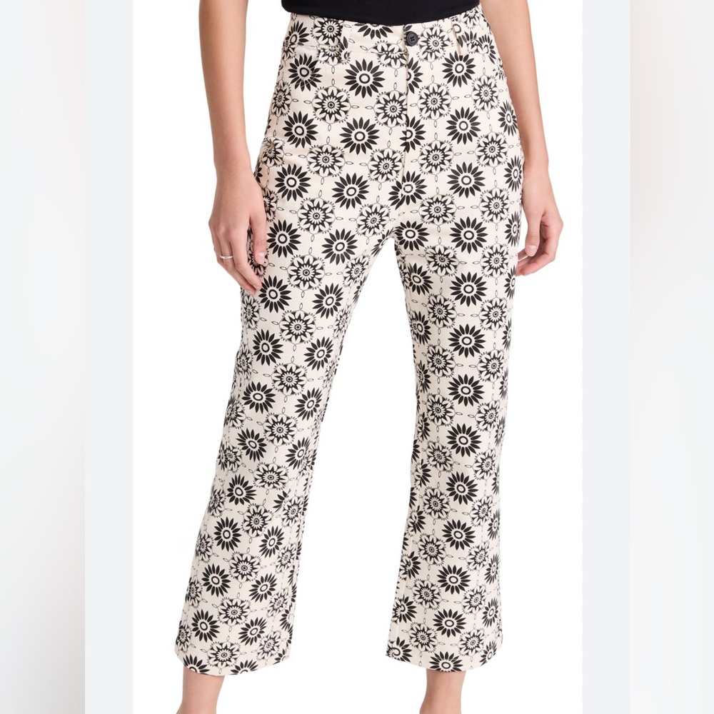 Rolla's Plaza Bootcut Crop Pants All Over Floral Print‎ Size 8